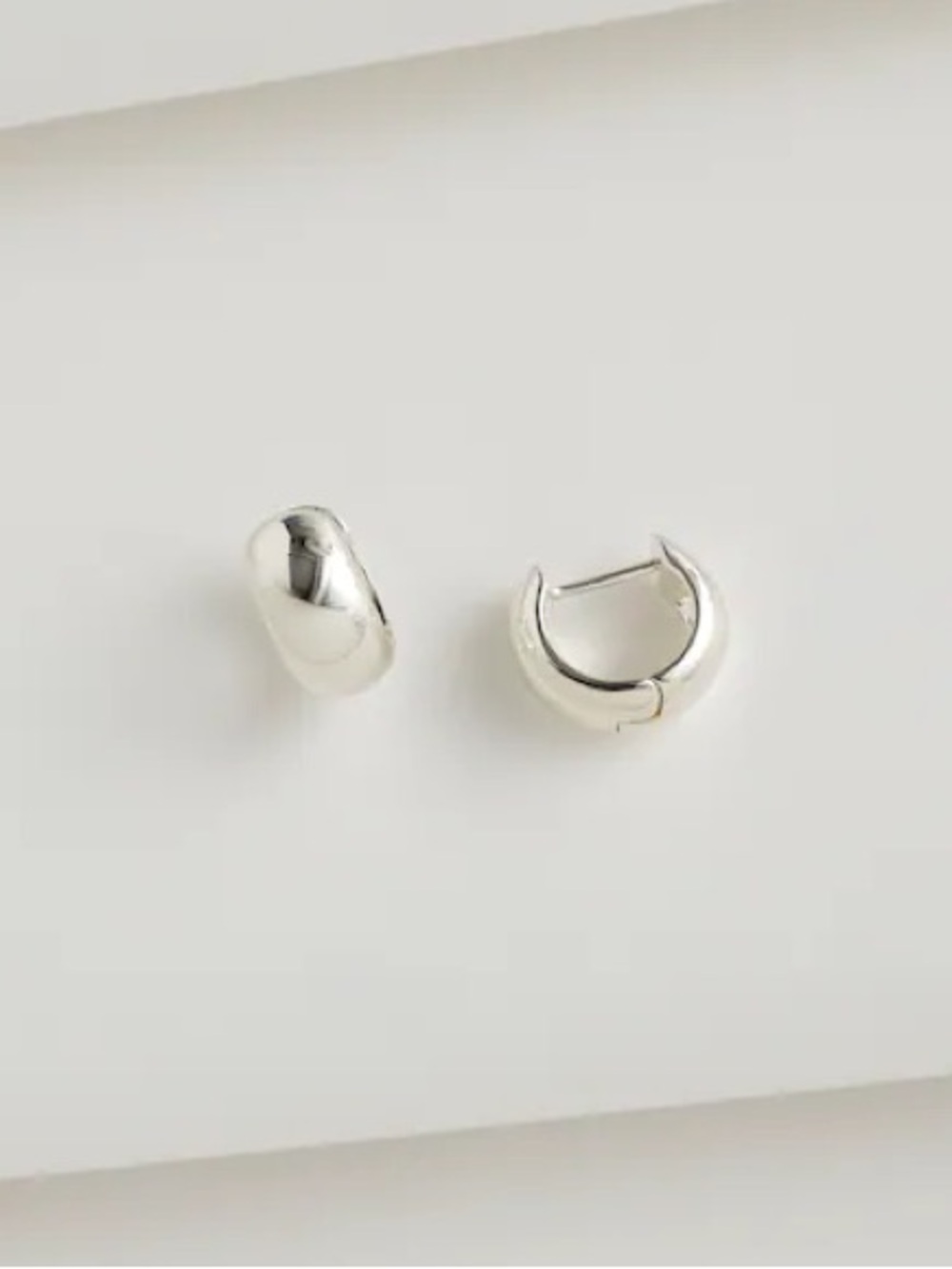 Madewell • NWT • Demi-Fine Sterling Silver Chunky Huggie Hoop Earrings